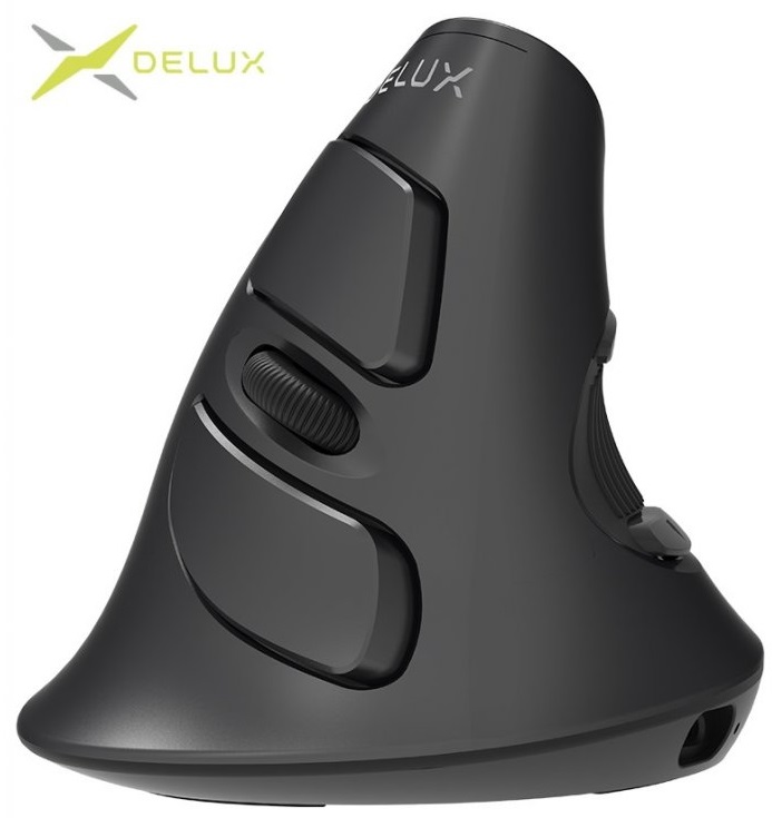 vertikálna myš Delux M618 2.4G Bluetooth dual mode 4000DPI (M618GDB)