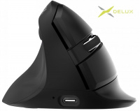 Delux M618mini bezdrôtová myš čierno-šedá ľavoruká (M618ZD-GL)